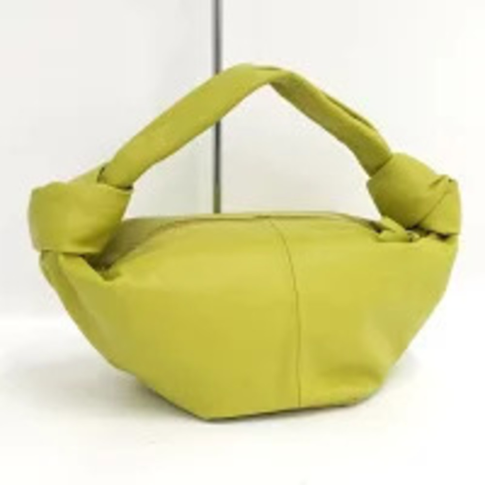 BOTTEGA VENETA Handbag Double Knot Leather Yellow Green